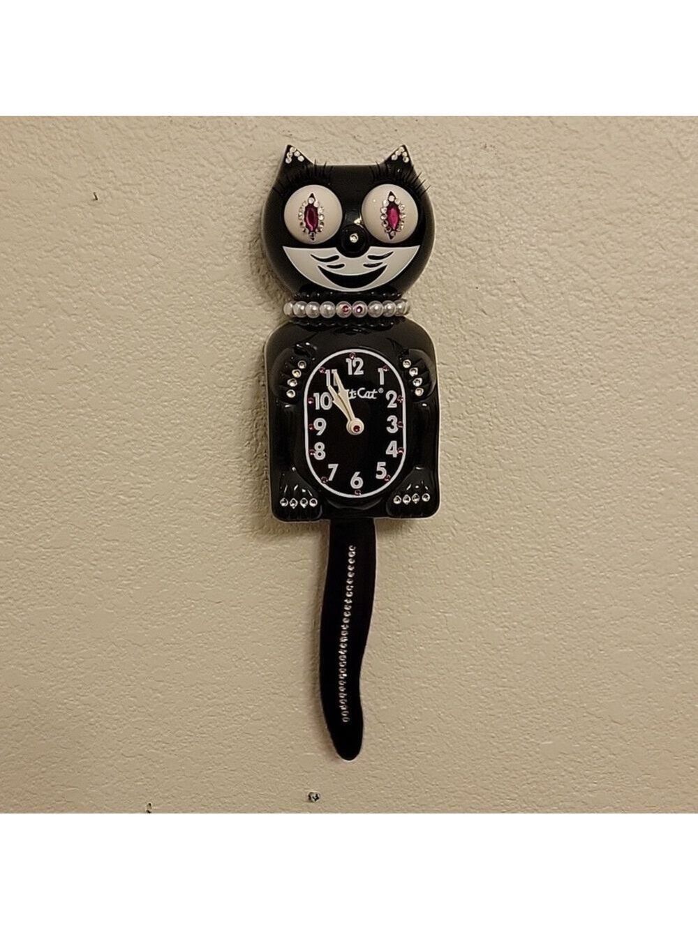 Jeweled Lady Kit-Cat Klock clock SUPER RARE - Picture 3 of 5